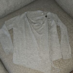 Knox Rose Gray Asymmetrical Top